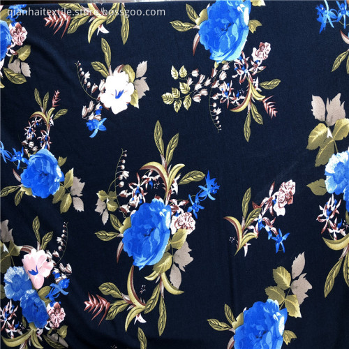 Hot sale classic rayon strentch fabric custom printed